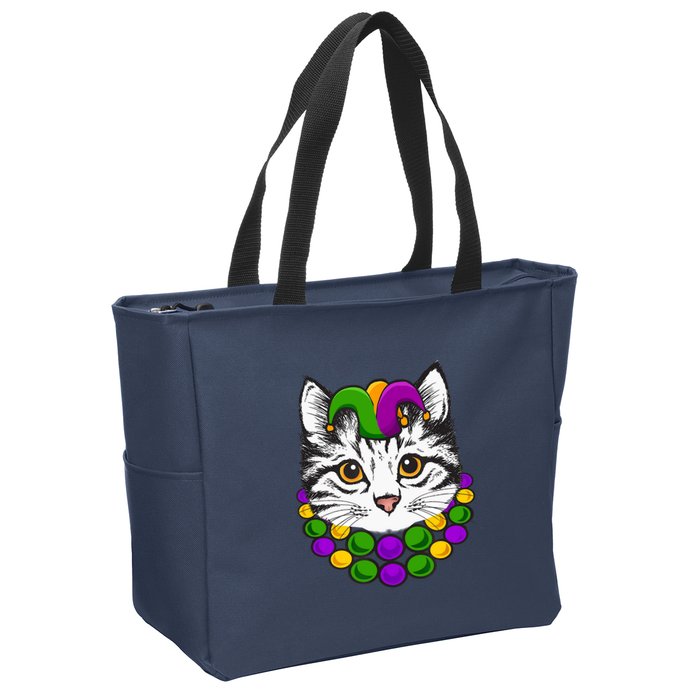 Cat Dad Daddy Funny Retro Cat Dad Father's Day Zip Tote Bag