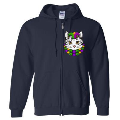 Cat Dad Daddy Funny Retro Cat Dad Father's Day Full Zip Hoodie