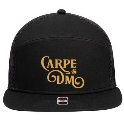 Carpe Dm Dungeon Master Tabletop Rpg Gaming 7 Panel Mesh Trucker Snapback Hat