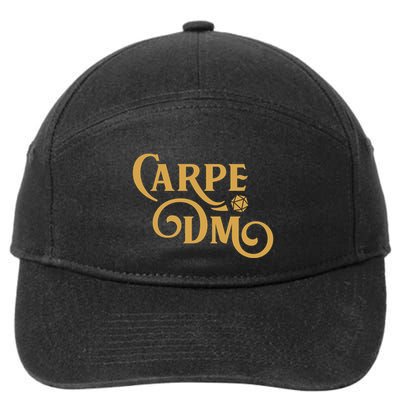 Carpe Dm Dungeon Master Tabletop Rpg Gaming 7-Panel Snapback Hat