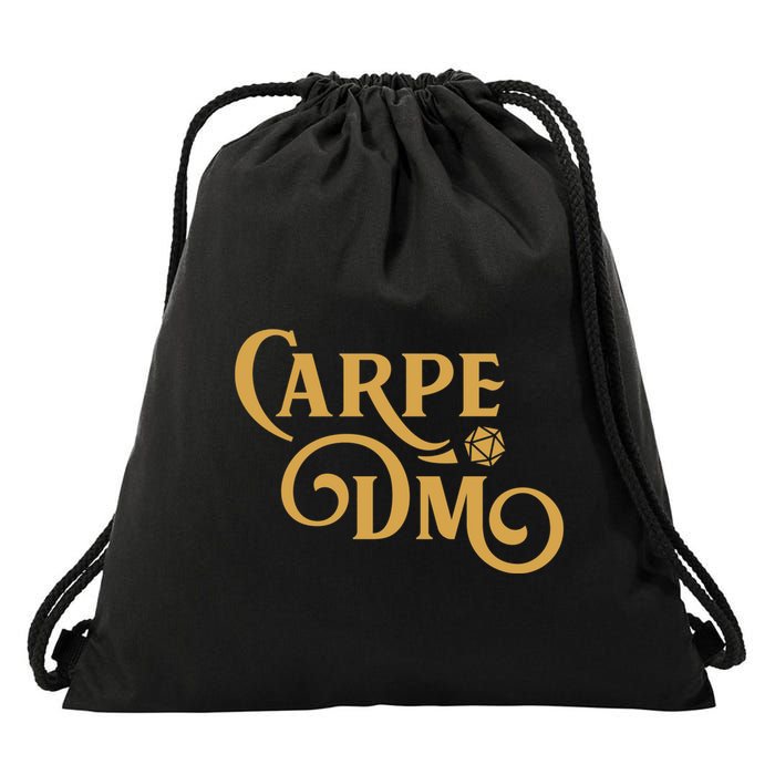 Carpe Dm Dungeon Master Tabletop Rpg Gaming Drawstring Bag