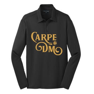 Carpe Dm Dungeon Master Tabletop Rpg Gaming Silk Touch Performance Long Sleeve Polo