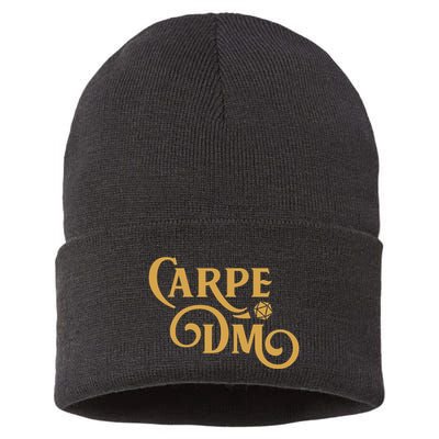 Carpe Dm Dungeon Master Tabletop Rpg Gaming Sustainable Knit Beanie