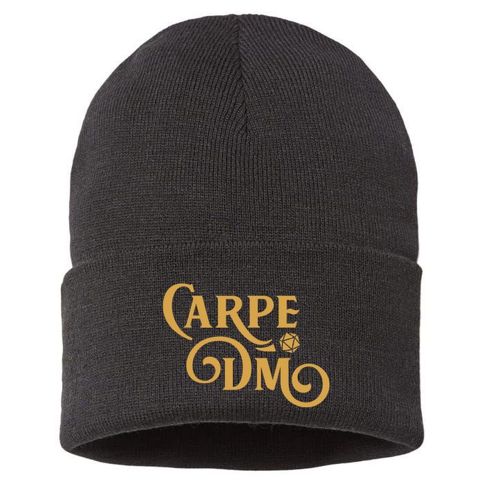Carpe Dm Dungeon Master Tabletop Rpg Gaming Sustainable Knit Beanie
