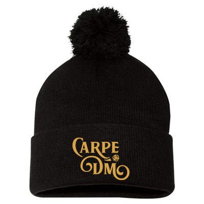 Carpe Dm Dungeon Master Tabletop Rpg Gaming Pom Pom 12in Knit Beanie