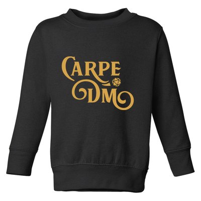 Carpe Dm Dungeon Master Tabletop Rpg Gaming Toddler Sweatshirt
