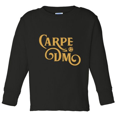 Carpe Dm Dungeon Master Tabletop Rpg Gaming Toddler Long Sleeve Shirt