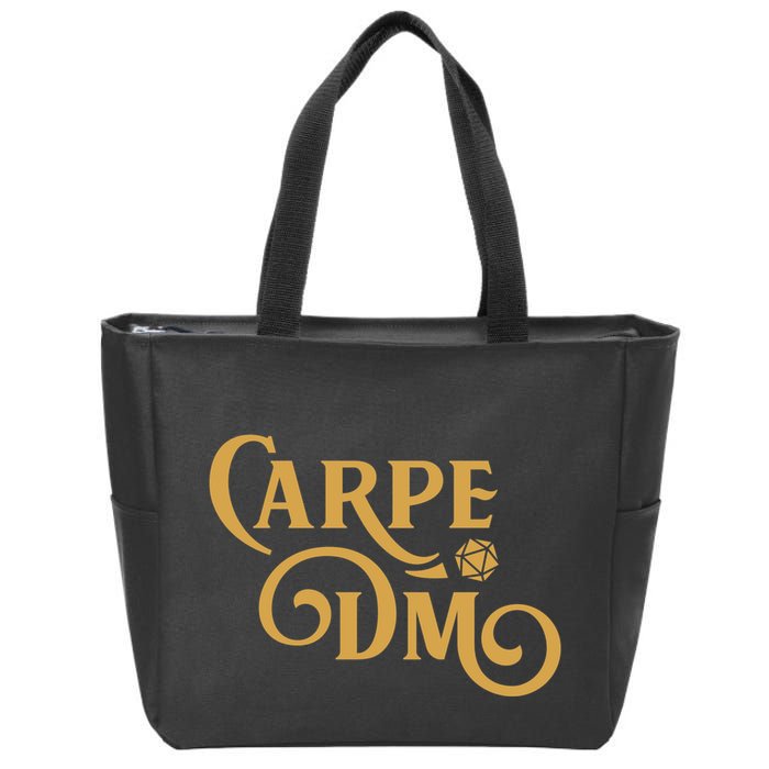 Carpe Dm Dungeon Master Tabletop Rpg Gaming Zip Tote Bag
