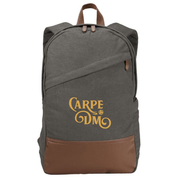 Carpe Dm Dungeon Master Tabletop Rpg Gaming Cotton Canvas Backpack
