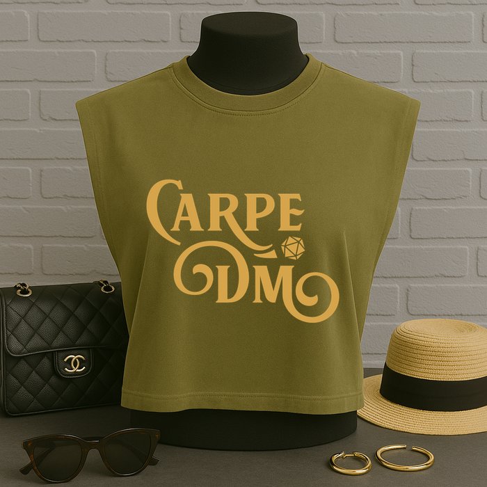 Carpe Dm Dungeon Master Tabletop Rpg Gaming Garment-Dyed Women's Muscle Tee