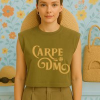 Carpe Dm Dungeon Master Tabletop Rpg Gaming Garment-Dyed Women's Muscle Tee
