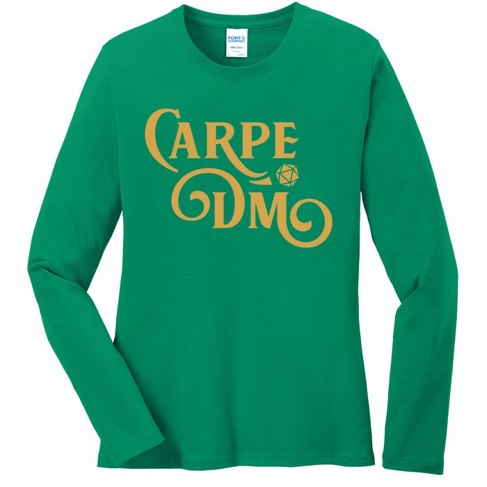 Carpe Dm Dungeon Master Tabletop Rpg Gaming Ladies Long Sleeve Shirt