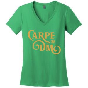 Carpe Dm Dungeon Master Tabletop Rpg Gaming Women's V-Neck T-Shirt