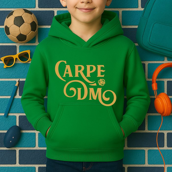 Carpe Dm Dungeon Master Tabletop Rpg Gaming Kids Hoodie