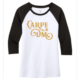 Carpe Dm Dungeon Master Tabletop Rpg Gaming Women's Tri-Blend 3/4-Sleeve Raglan Shirt