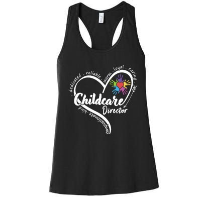 Childcare Director Daycare Provider School Teacher Women's Racerback Tank