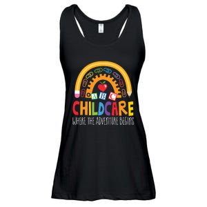 Childcare Director Daycare Crew School Provider Teacher Ladies Essential Flowy Tank