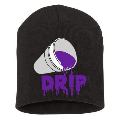 Codeine Dream Drip Purple Hip Hop Rap Social Media Short Acrylic Beanie