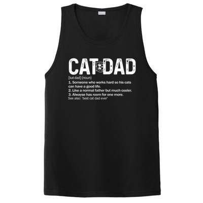 Cat Dad Definition Like Normal Only Cooler Best Father Cute Gift PosiCharge Competitor Tank