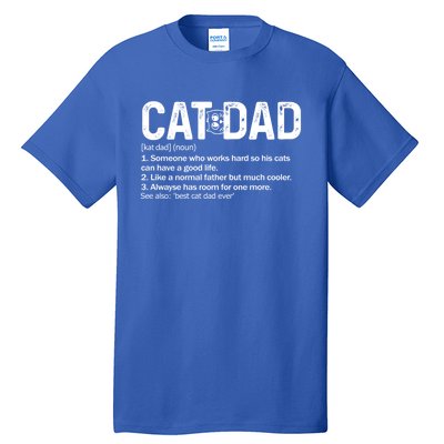 Cat Dad Definition Like Normal Only Cooler Best Father Cute Gift Tall T-Shirt