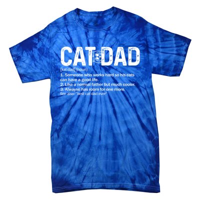 Cat Dad Definition Like Normal Only Cooler Best Father Cute Gift Tie-Dye T-Shirt