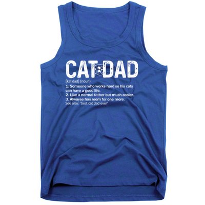 Cat Dad Definition Like Normal Only Cooler Best Father Cute Gift Tank Top