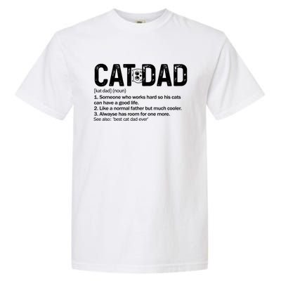 Cat Dad Definition Like Normal Only Cooler Best Father Cute Gift Garment-Dyed Heavyweight T-Shirt