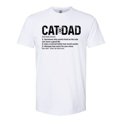 Cat Dad Definition Like Normal Only Cooler Best Father Cute Gift Softstyle CVC T-Shirt