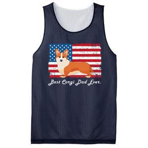 Corgi Dog Dad Ever American Flag Dog Lover Gift Mesh Reversible Basketball Jersey Tank