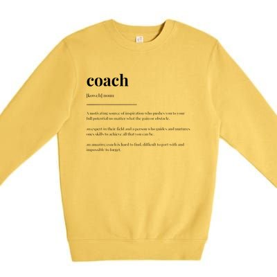 Coach Definition Dictionary Design Premium Crewneck Sweatshirt