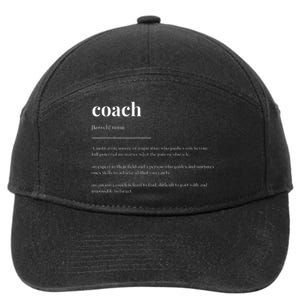 Coach Definition Dictionary Design 7-Panel Snapback Hat