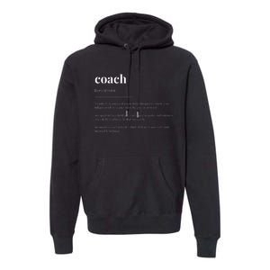 Coach Definition Dictionary Design Premium Hoodie