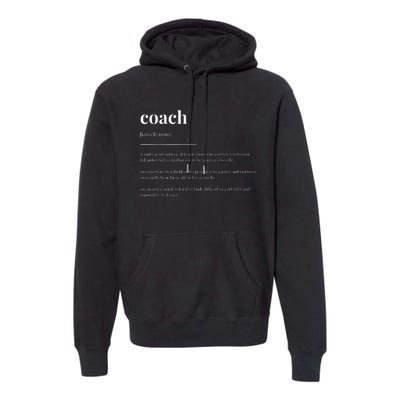 Coach Definition Dictionary Design Premium Hoodie