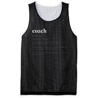 Coach Definition Dictionary Design Mesh Reversible Basketball Jersey Tank