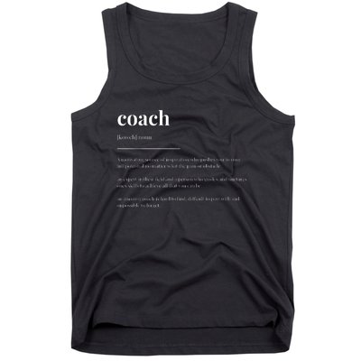 Coach Definition Dictionary Design Tank Top