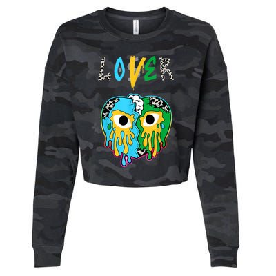 Chunky Dunky Dunks Loser Lover Heart Crying Chunky Dunky Cropped Pullover Crew