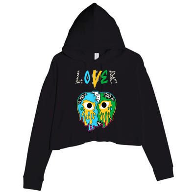 Chunky Dunky Dunks Loser Lover Heart Crying Chunky Dunky Crop Fleece Hoodie