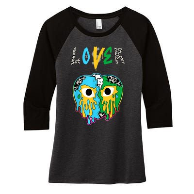 Chunky Dunky Dunks Loser Lover Heart Crying Chunky Dunky Women's Tri-Blend 3/4-Sleeve Raglan Shirt