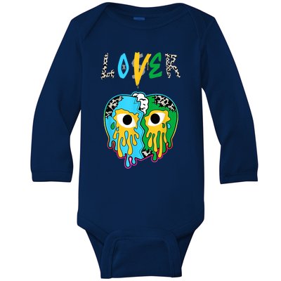 Chunky Dunky Dunks Loser Lover Heart Crying Chunky Dunky Baby Long Sleeve Bodysuit