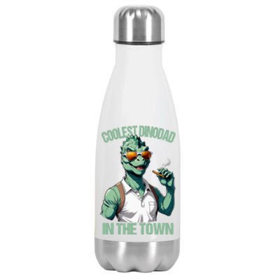 Coolest Dino Dad T Rex Daddy Saurus Dinosaur FatherS Day Stainless Steel Insulated Water Bottle