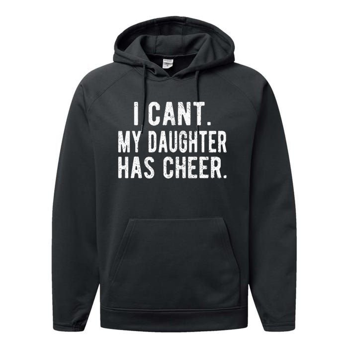 Cheer Dad Daughter Cheerleading funny Father's Day Performance Fleece Hoodie