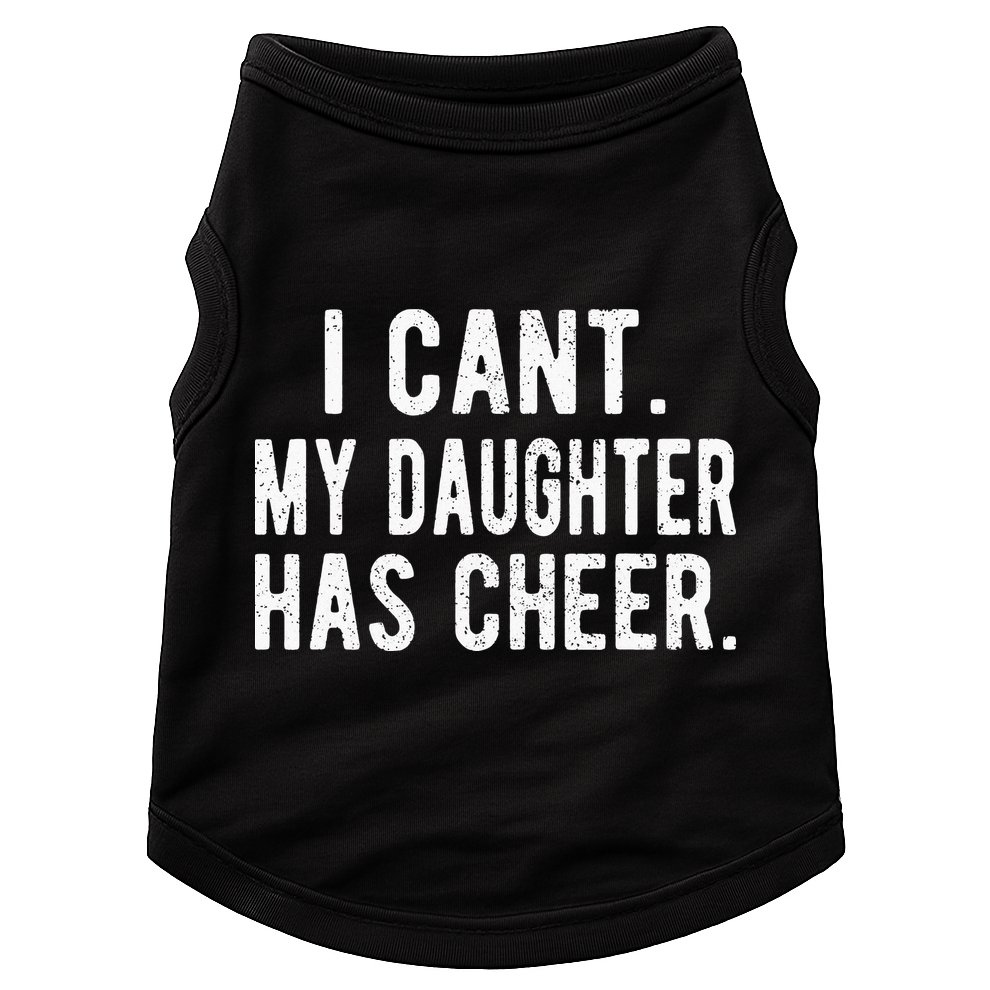 Cheer Dad Daughter Cheerleading funny Father's Day Doggie Tank