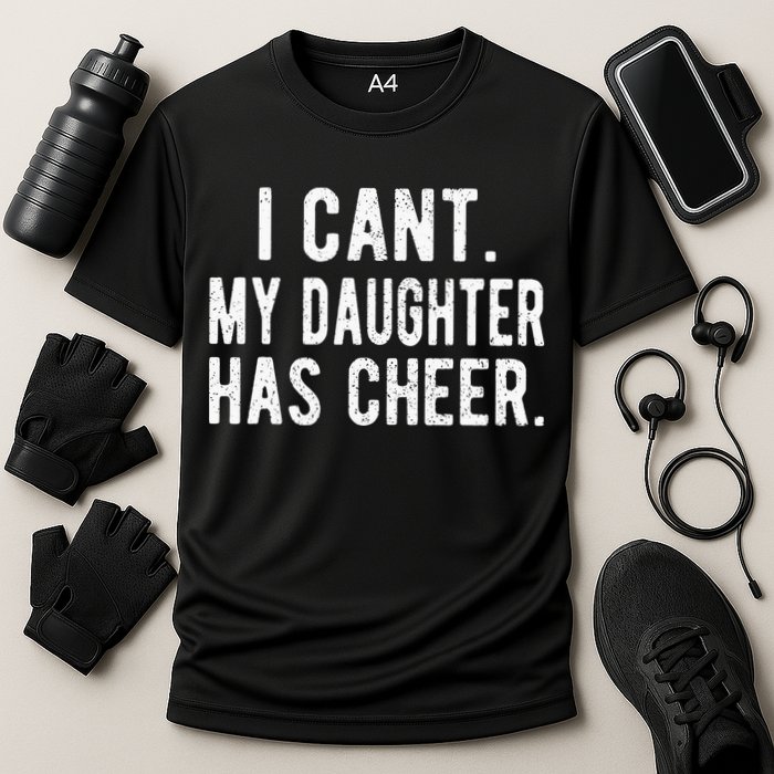 Cheer Dad Daughter Cheerleading funny Father's Day Cooling Performance Crew T-Shirt