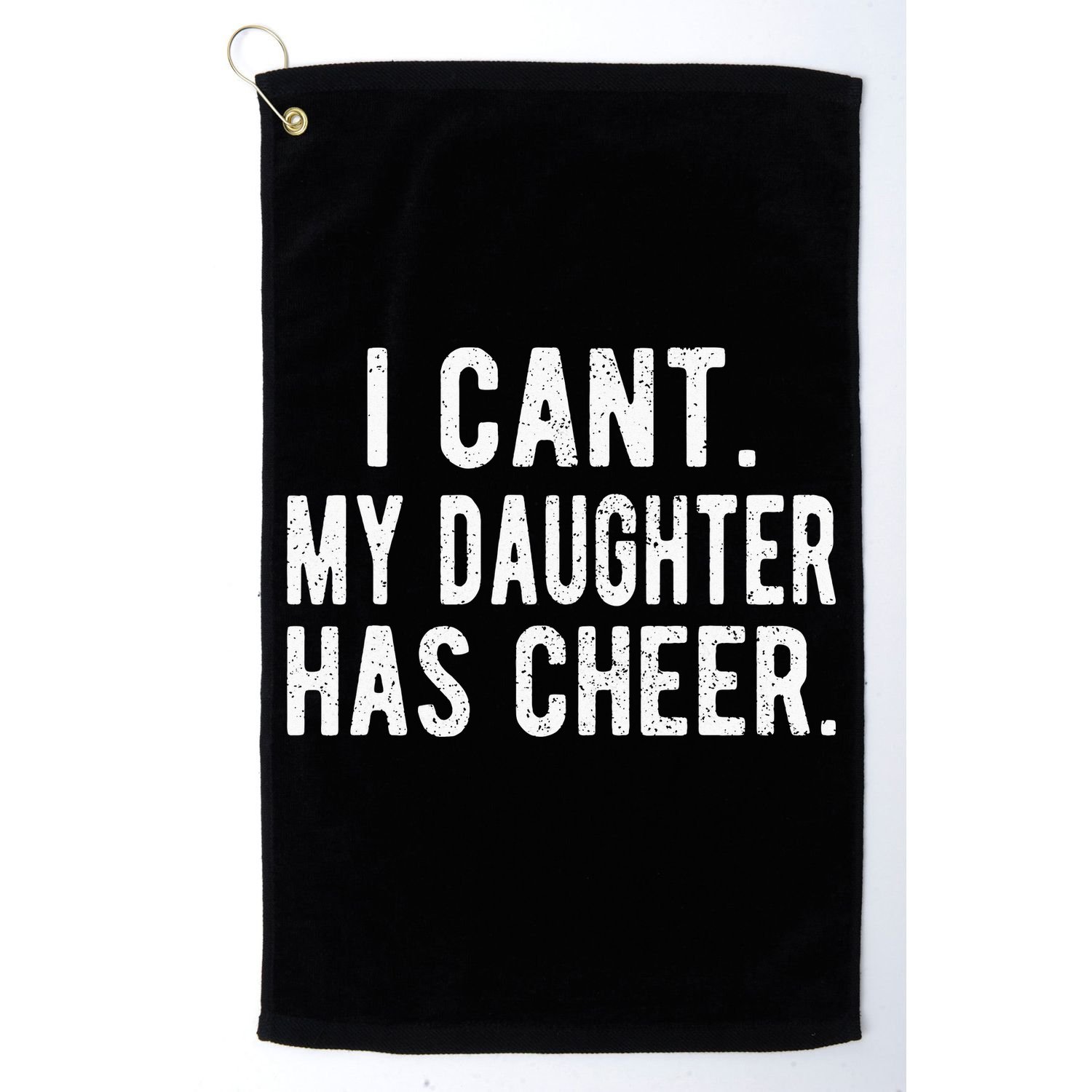 Cheer Dad Daughter Cheerleading funny Father's Day Golf Towel