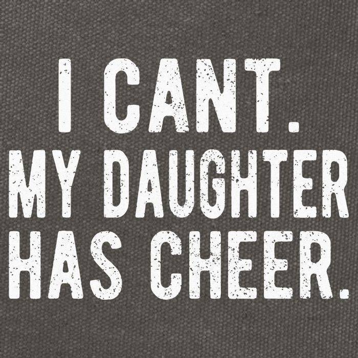 Cheer Dad Daughter Cheerleading funny Father's Day Cotton Canvas Backpack