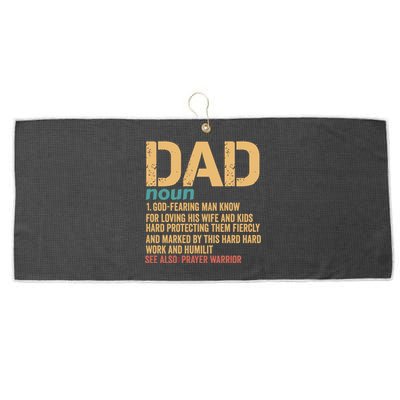 Christian Dad Definition Fathers Day Dad Gift Large Microfiber Waffle Golf Towel