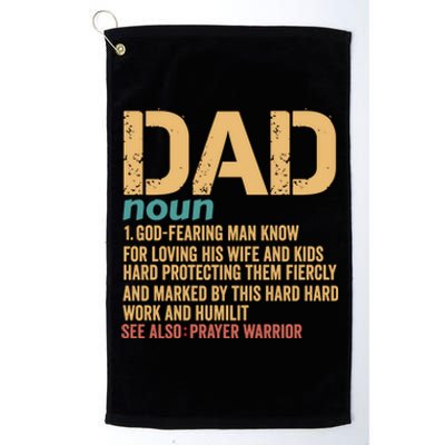 Christian Dad Definition Fathers Day Dad Gift Platinum Collection Golf Towel