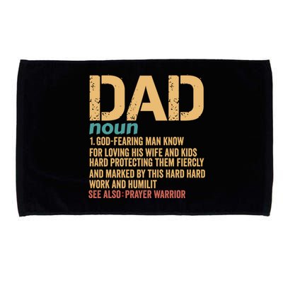 Christian Dad Definition Fathers Day Dad Gift Microfiber Hand Towel