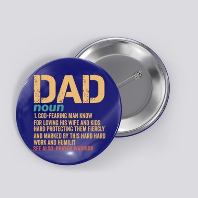 Christian Dad Definition Fathers Day Dad Gift Button