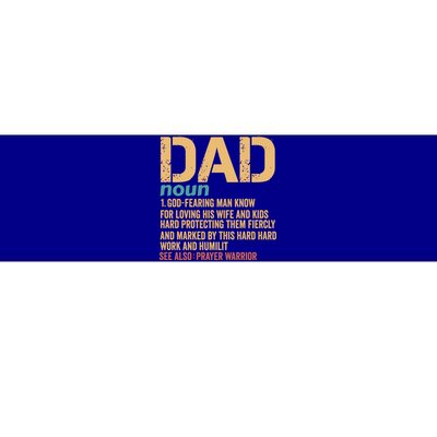 Christian Dad Definition Fathers Day Dad Gift Bumper Sticker